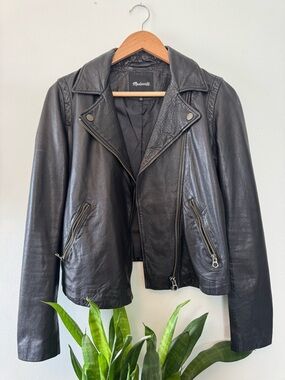 Madewell Black Leather Jacket: Brass Hardware Edition